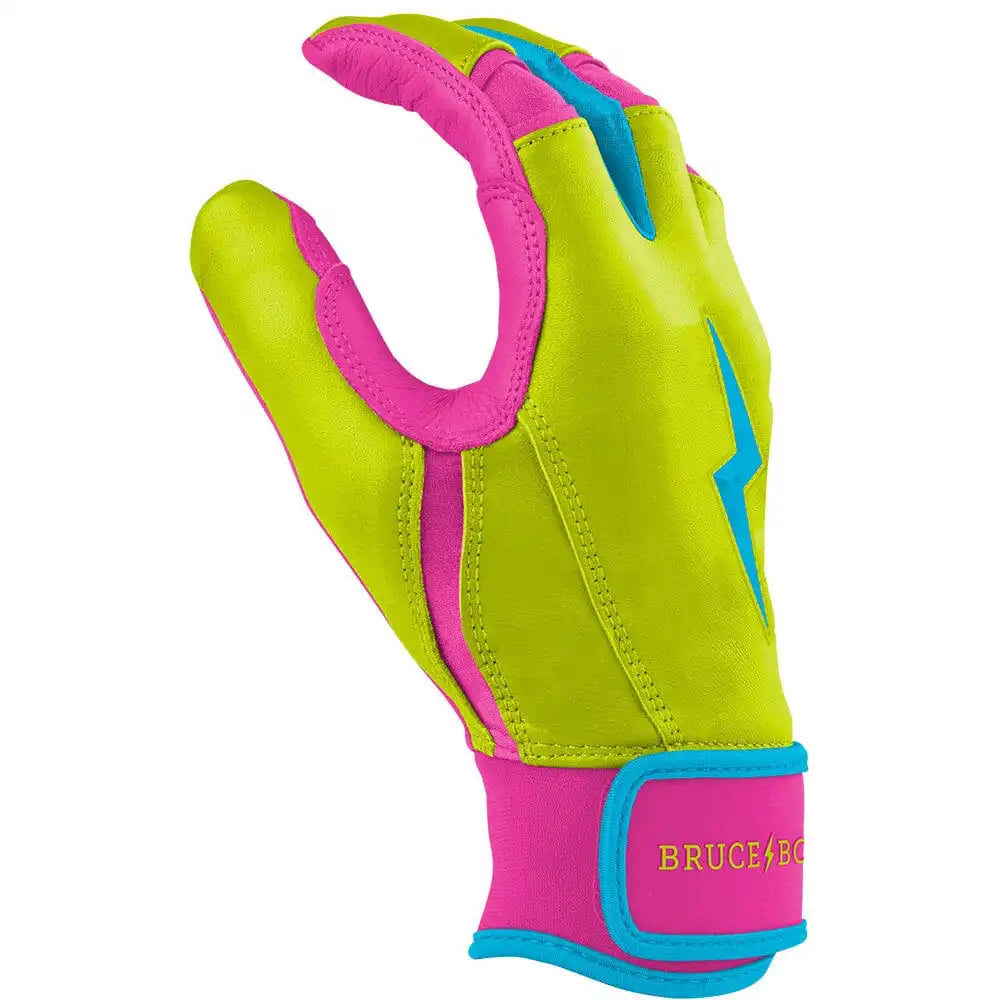 Bear Series Short Cuff Batting Gloves - Caribbean Yellow