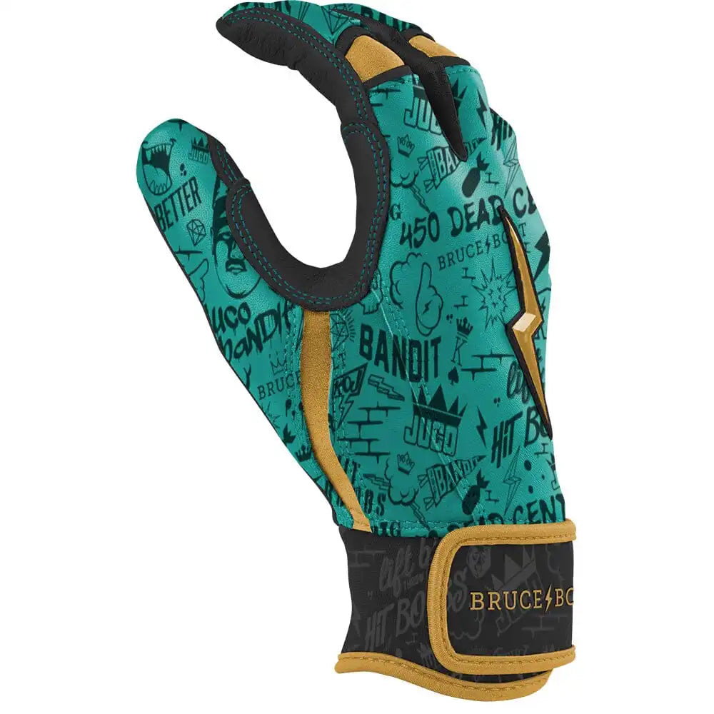 King of JUCO Creator Series Short Cuff Batting Gloves - Mint/Black
