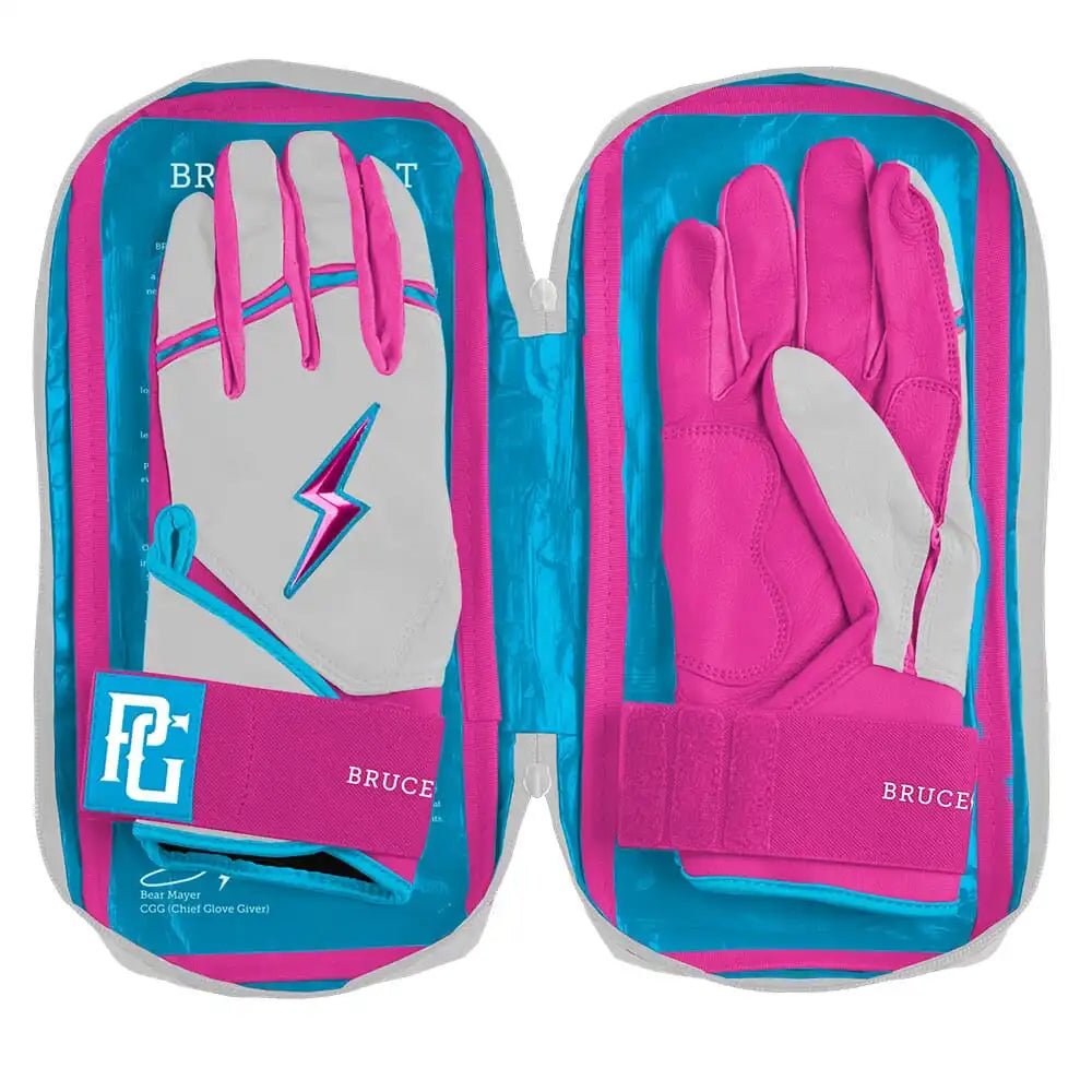 Perfect Game Collab Series Long Cuff Batting Gloves - Summer Swirl