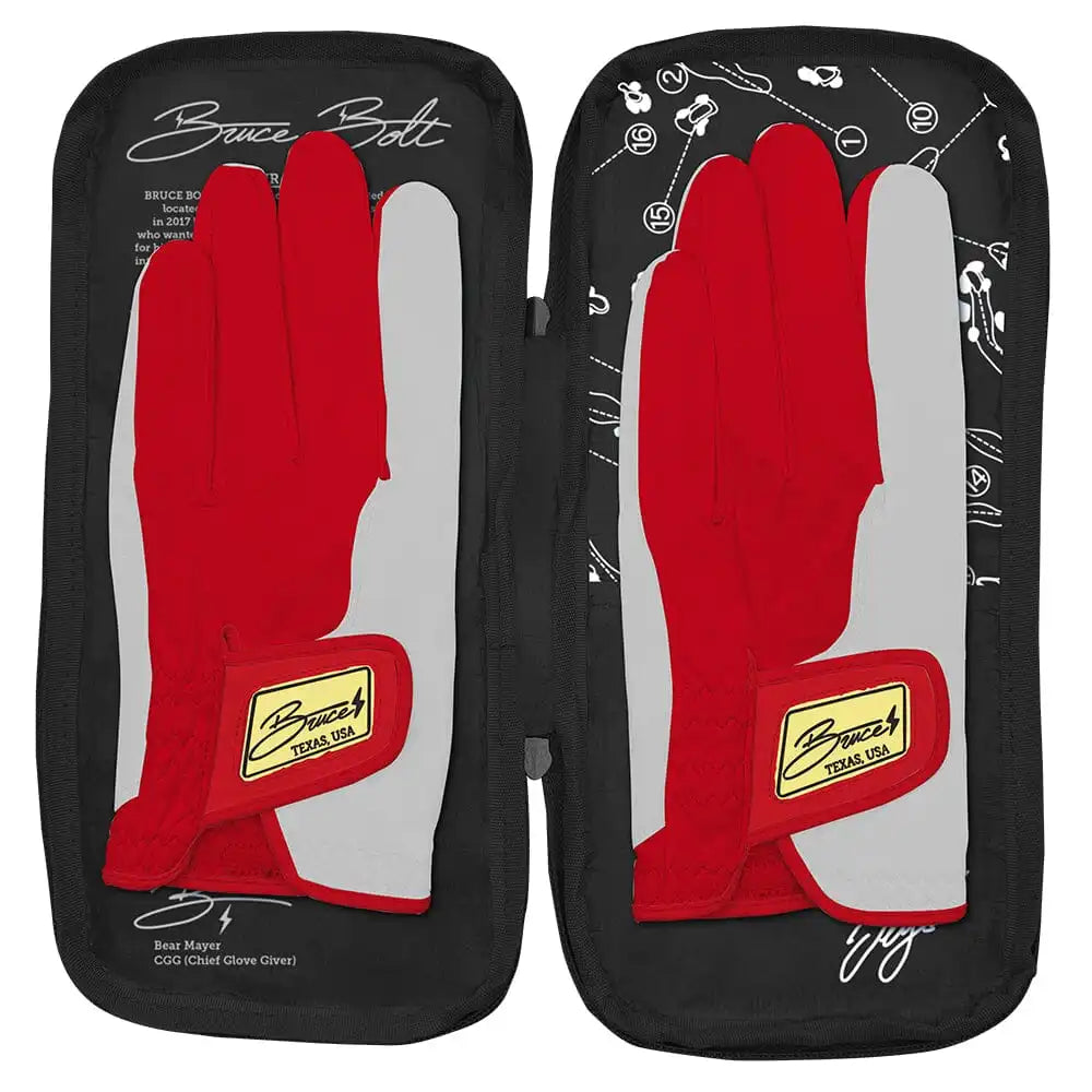 Sergio Garcia Signature Series Golf Gloves (On Left, 2-Pack) - Red/White