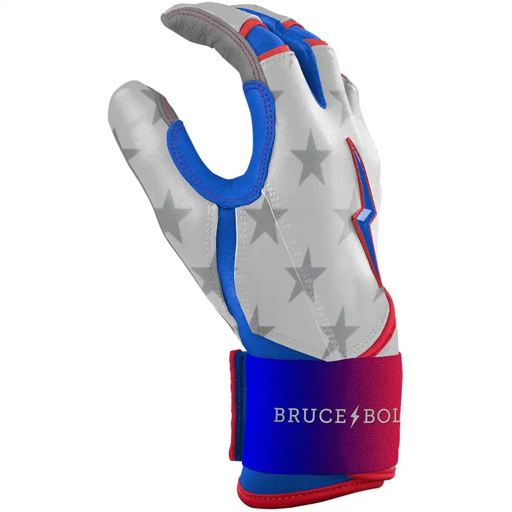Brandon Nimmo Signature Series Long Cuff Batting Gloves - Stars & Stripes