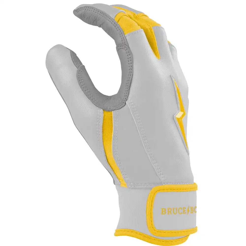 Chrome Series Short Cuff Batting Gloves - Yellow