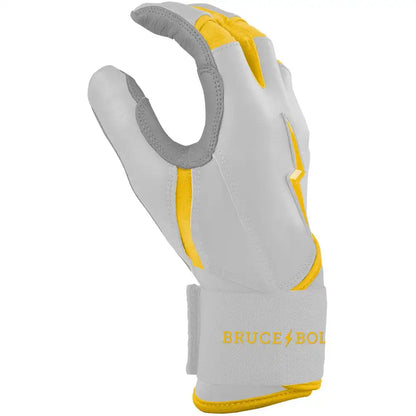 Chrome Series Long Cuff Batting Gloves - Yellow