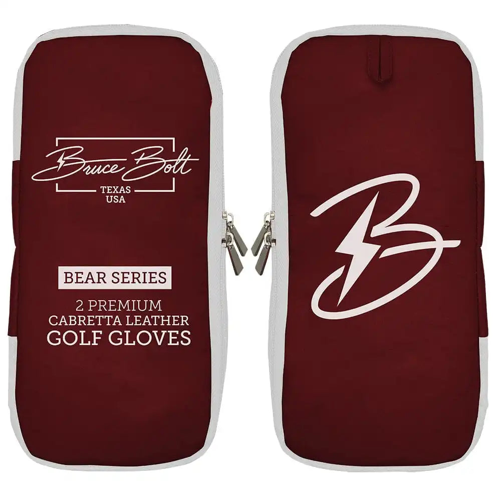 Bear Series Golf Gloves (On Right, 2-Pack) - College Station Maroon