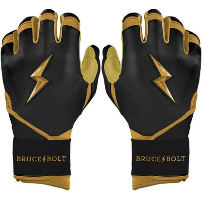 Gold Series Long Cuff Batting Gloves - Black/Gold