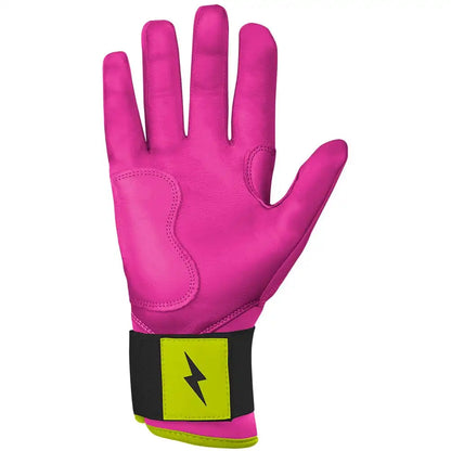 Bear Series Long Cuff Batting Gloves - Pink Lightning