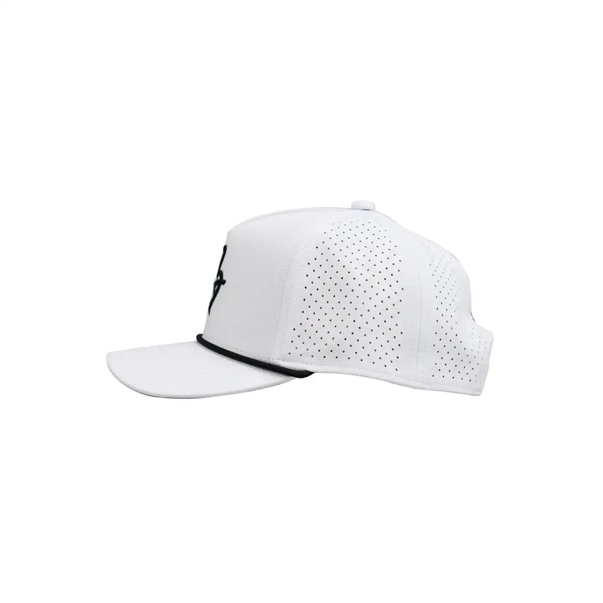"Flying B" Pre-Curved Golf Rope Hat - White