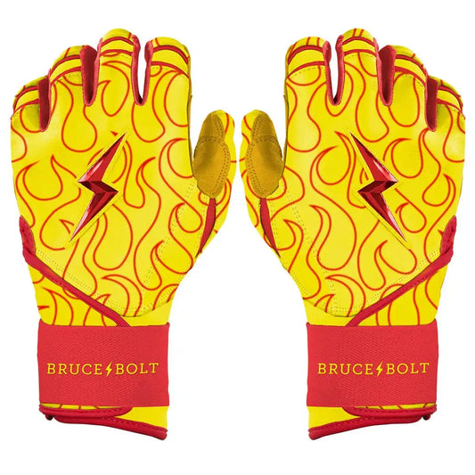 Harrison Bader Signature Series Long Cuff Batting Gloves - Flames