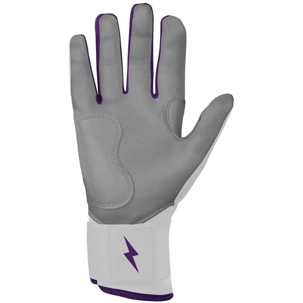 Chrome Series Long Cuff Batting Gloves - Purple