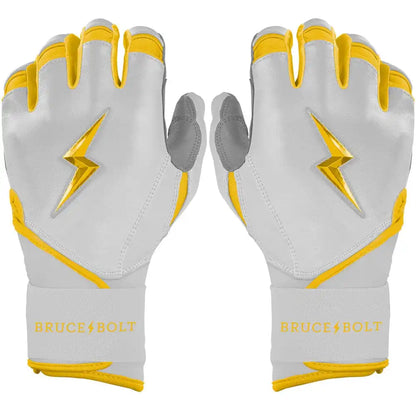 Chrome Series Long Cuff Batting Gloves - Yellow