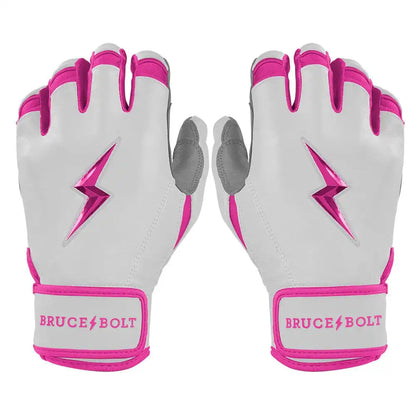 Chrome Series Short Cuff Batting Gloves - Pink