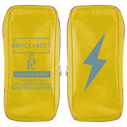 Coach RAC Creator Series Long Cuff Batting Gloves - Baby Blue/Yellow