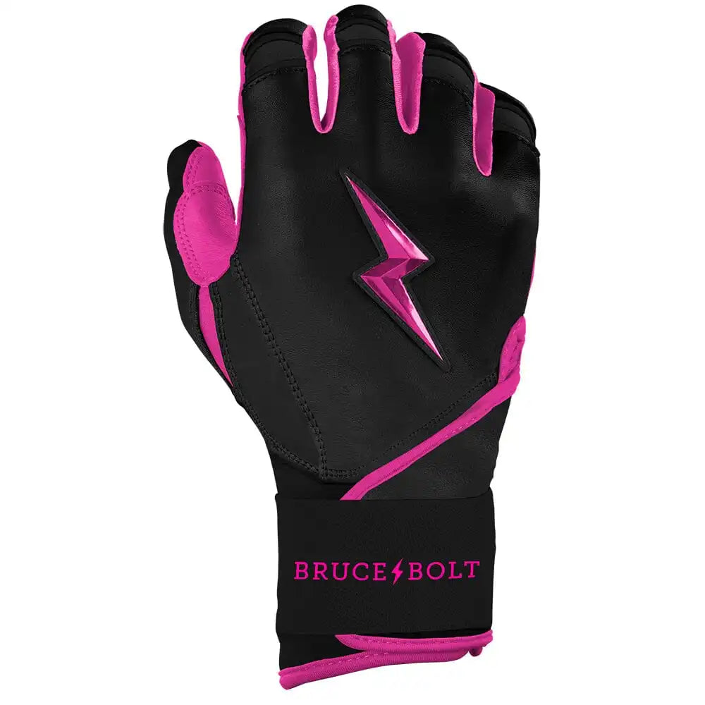Bear Series Long Cuff Batting Gloves - Hot Pink