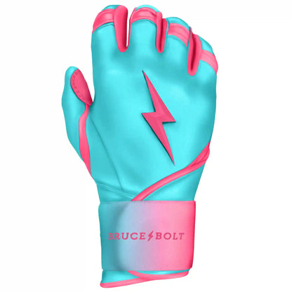 Personalized Max Clark Signature Series Long Cuff Batting Gloves - Pink/Teal