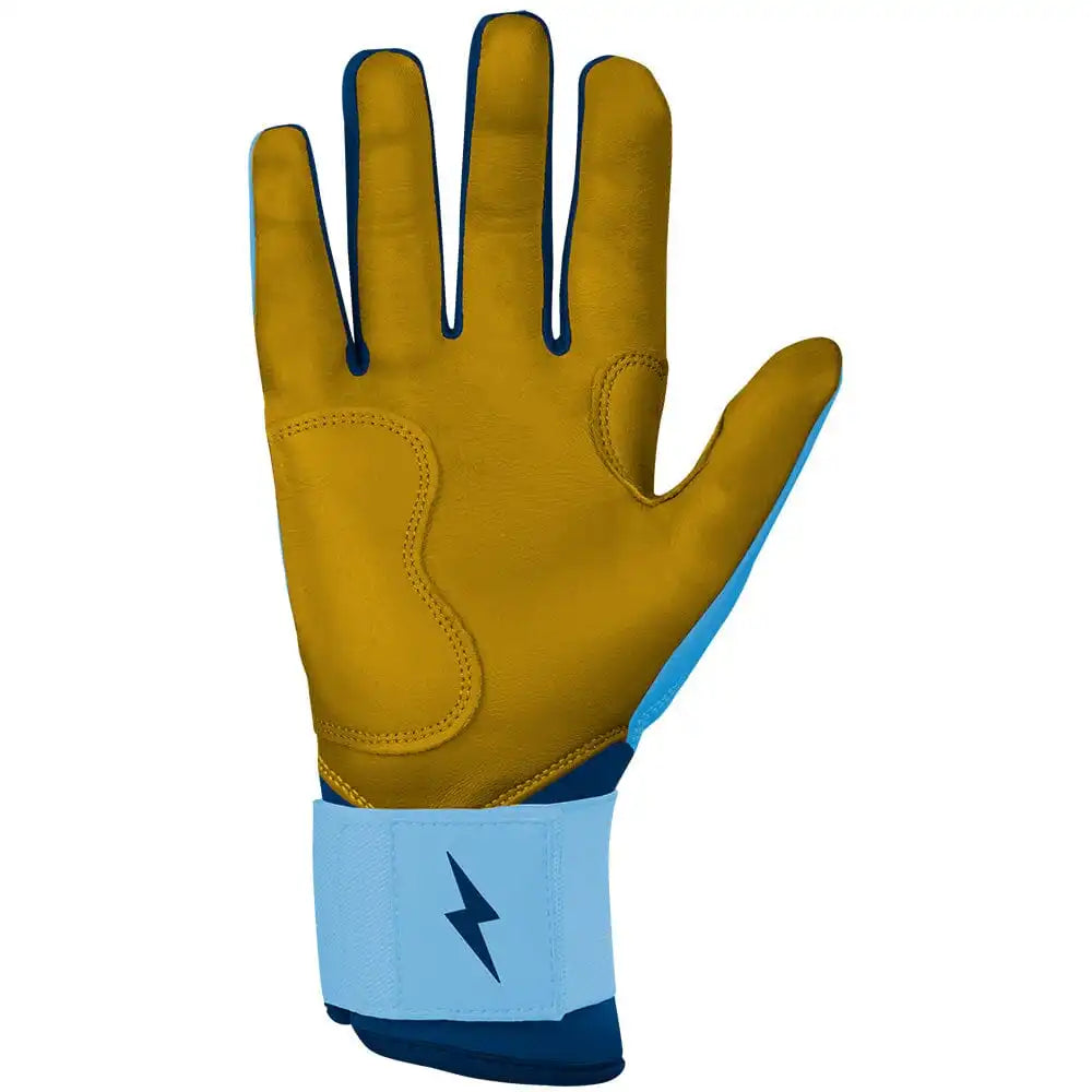 Personalized Bear Series Long Cuff Batting Gloves - Carolina Blue