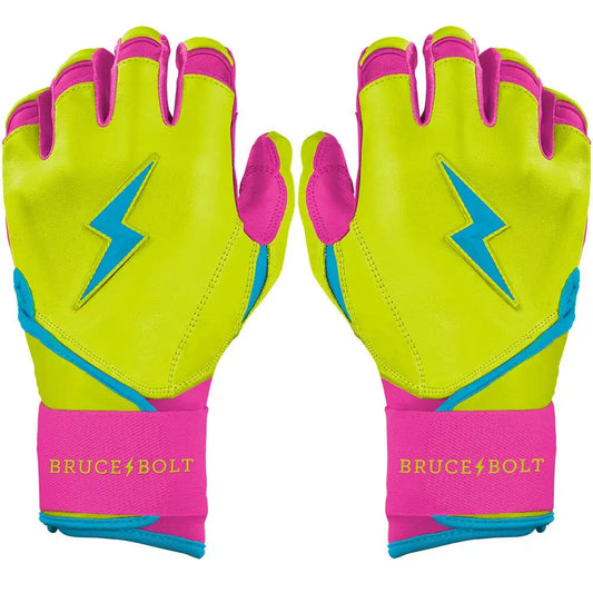 Bear Series Long Cuff Batting Gloves - Caribbean Yellow