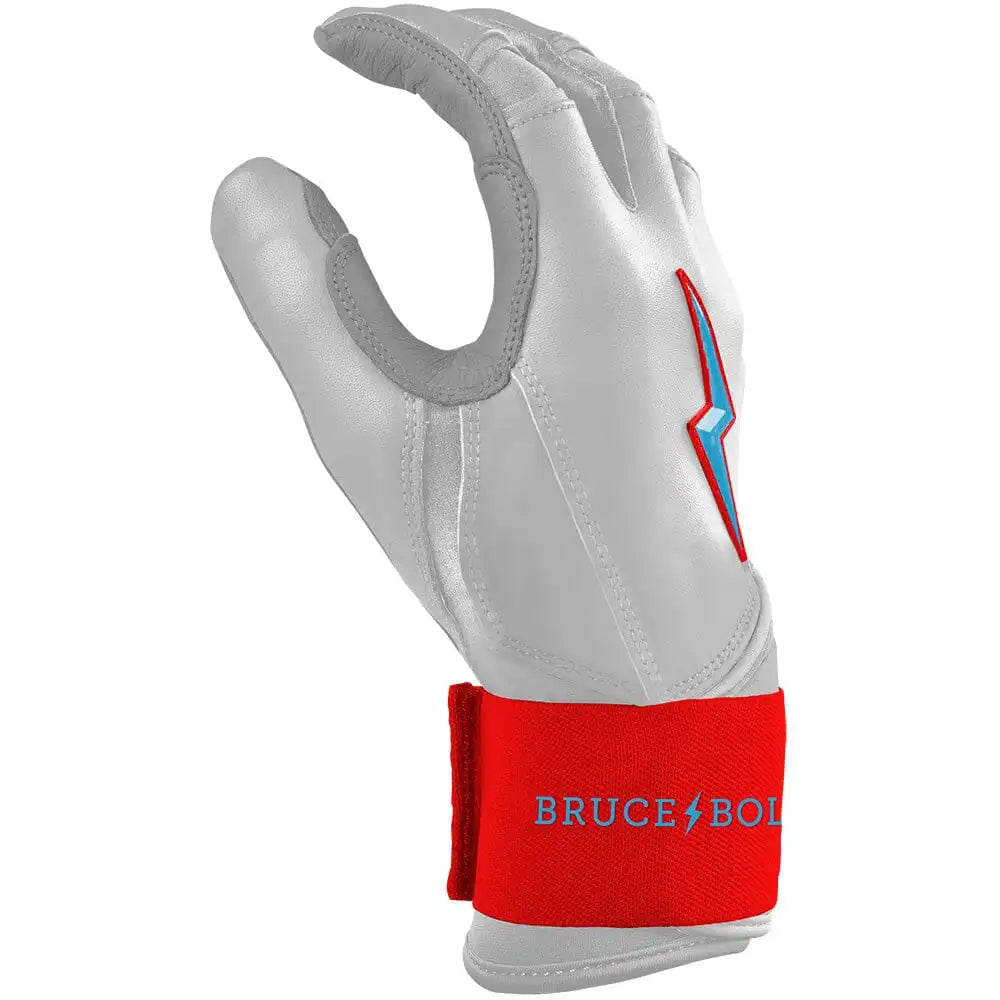 Bear Series Long Cuff Batting Gloves - Miami White