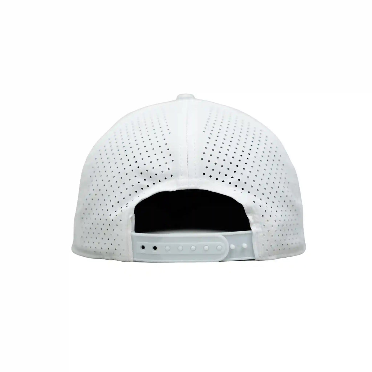 "BRUCE BOLT" Golf Performance Snapback Hat - White