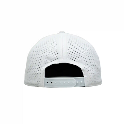 "BRUCE BOLT" Golf Performance Snapback Hat - White
