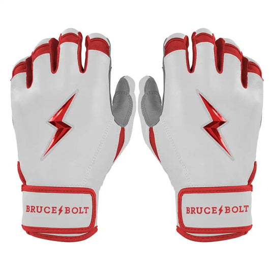 Chrome Series Short Cuff Batting Gloves - Red