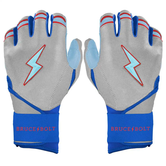 James Outman Signature Series Long Cuff Batting Gloves - Metallic Silver