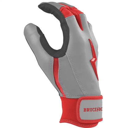 Grey Series Short Cuff Batting Gloves - Red