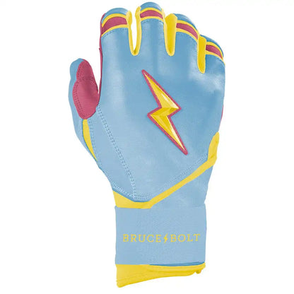Coach RAC Creator Series Long Cuff Batting Gloves - Baby Blue/Yellow