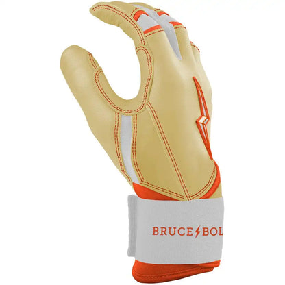 Max Clark Signature Series Long Cuff Batting Gloves - Clark Ivory