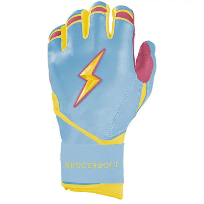 Coach RAC Creator Series Long Cuff Batting Gloves - Baby Blue/Yellow