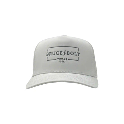 "BRUCE BOLT" Standard Snapback Hat - White