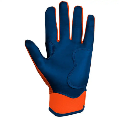 Max Clark Signature Series Short Cuff Batting Gloves - Navy/Orange
