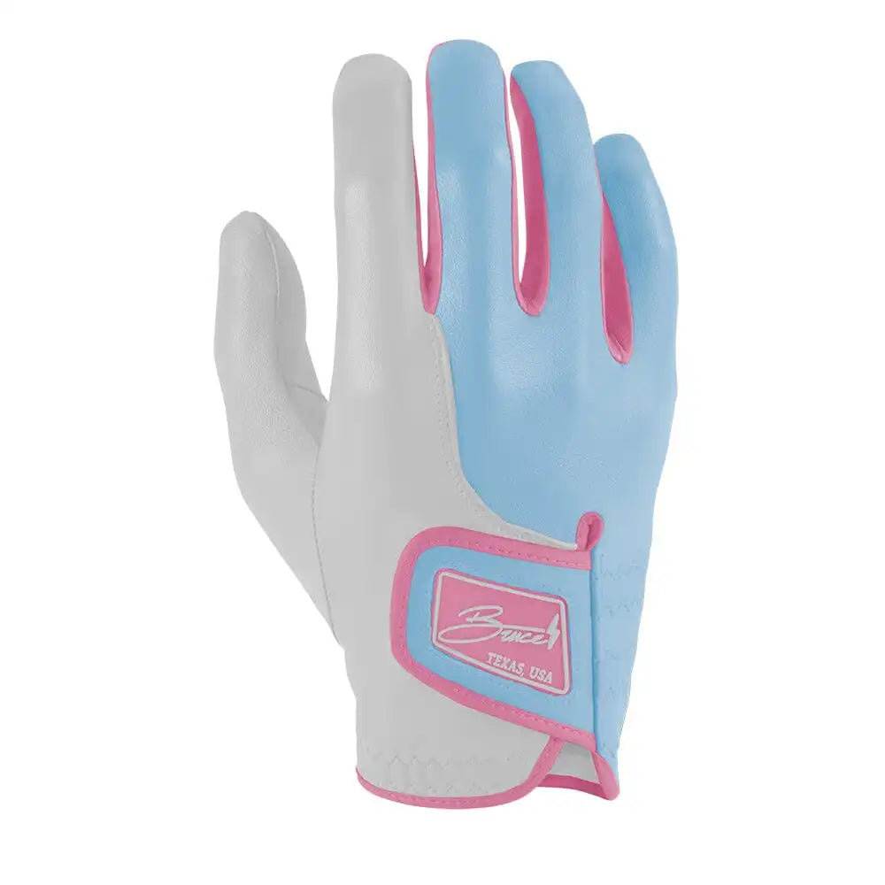 Bryan Bros Creator Series Golf Gloves (On Right, 2-Pack) - Baby Blue/Pink