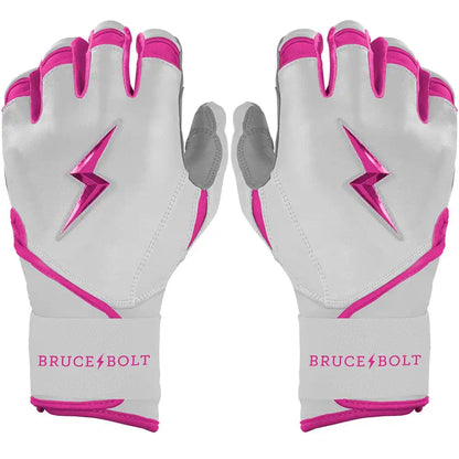 Chrome Series Long Cuff Batting Gloves - Pink