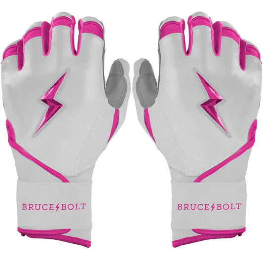 Chrome Series Long Cuff Batting Gloves - Pink