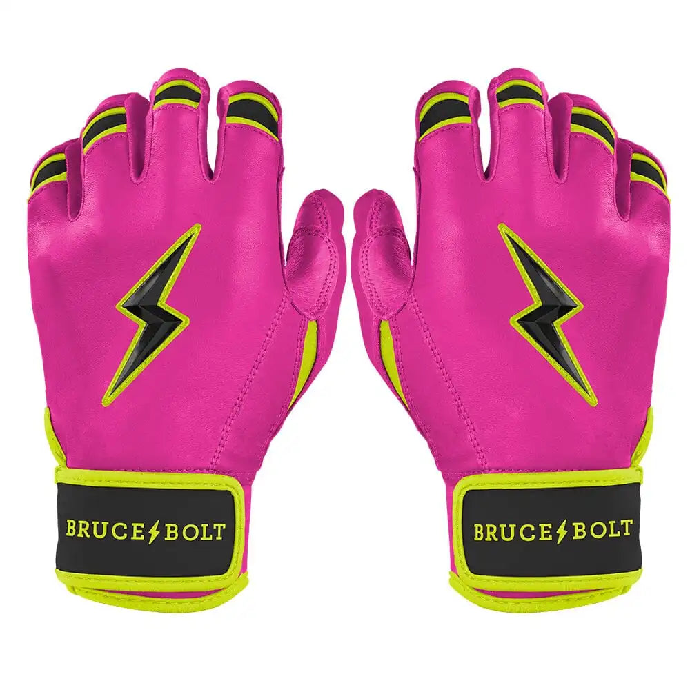 Bear Series Short Cuff Batting Gloves | Pink Lightning