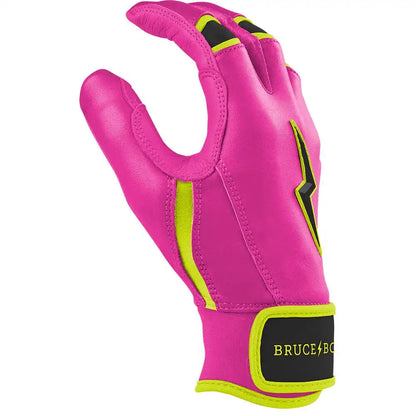 Bear Series Short Cuff Batting Gloves | Pink Lightning