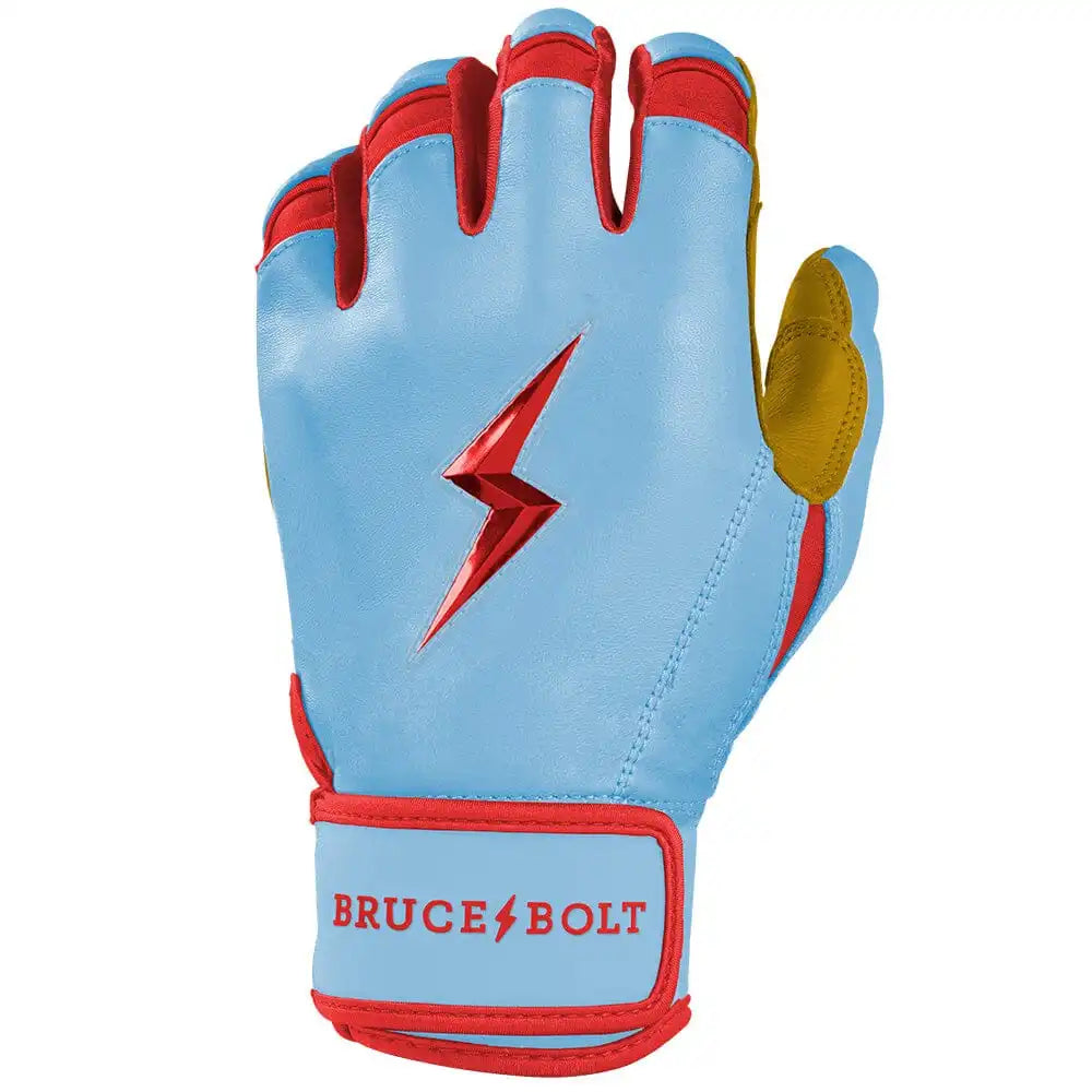 Harrison Bader Signature Series Short Cuff Batting Gloves - Baby Blue