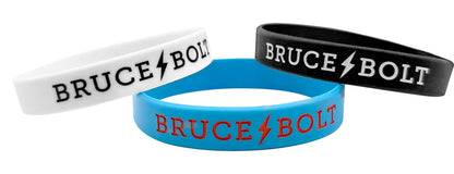 "BRUCE BOLT" Silicone Stretch Bracelet - White
