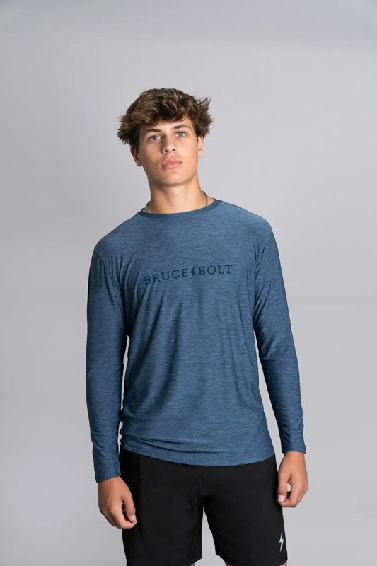 SuperSoft "BRUCE BOLT" Long Sleeve Shirt - Navy