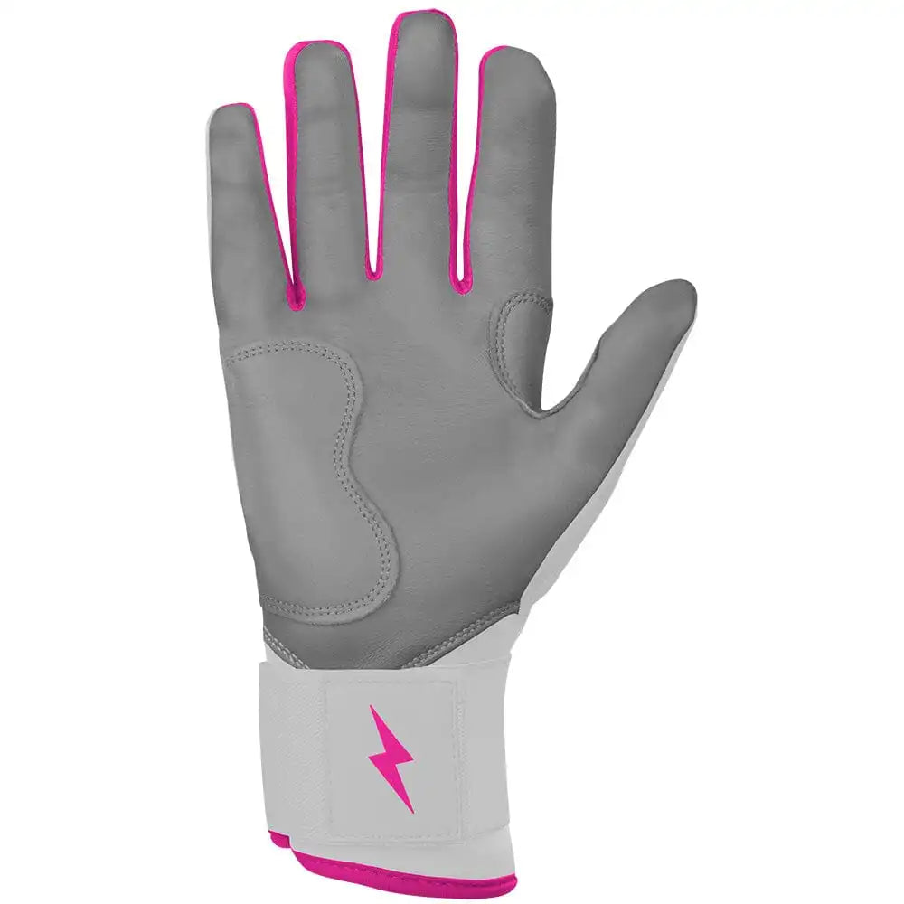 Chrome Series Long Cuff Batting Gloves - Pink