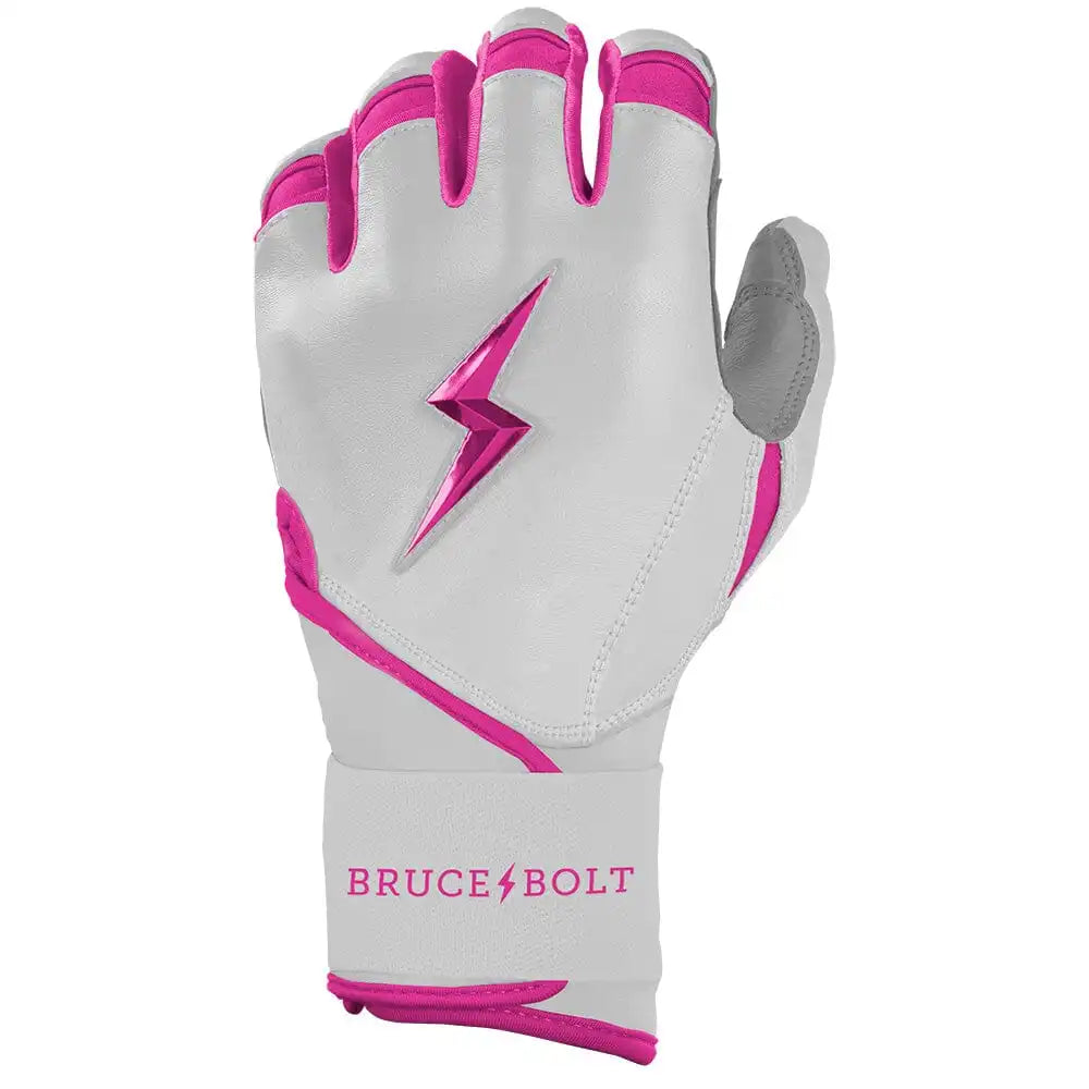 Chrome Series Long Cuff Batting Gloves - Pink
