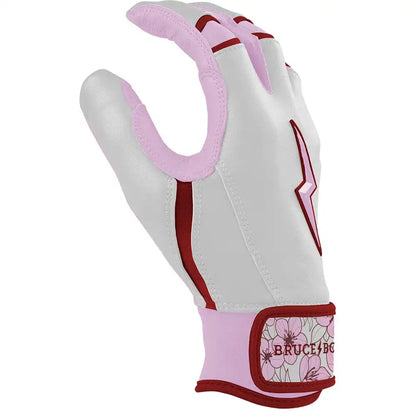 Lars Nootbaar Signature Series Short Cuff Batting Gloves - White/Pink