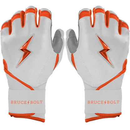 Chrome Series Long Cuff Batting Gloves - Orange