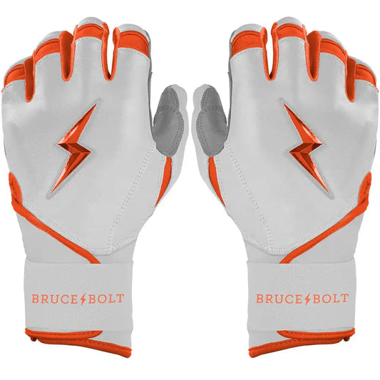 Chrome Series Long Cuff Batting Gloves - Orange