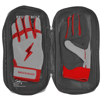 Grey Series Short Cuff Batting Gloves - Red