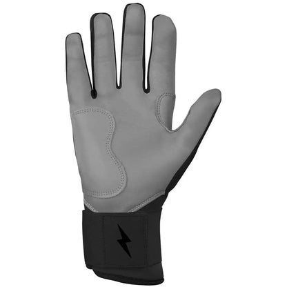 Chrome Series Long Cuff Batting Gloves - Black