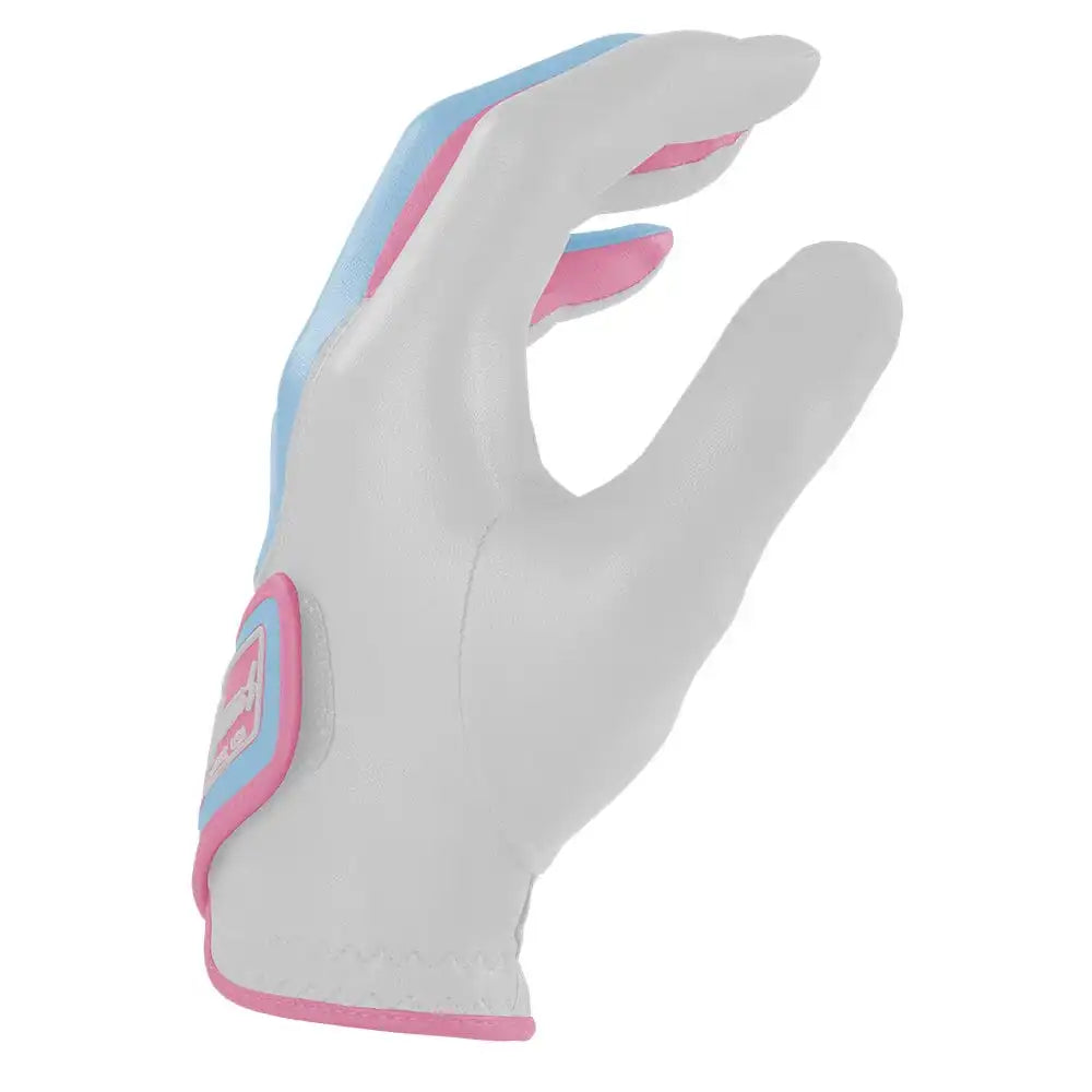 Bryan Bros Creator Series Golf Gloves (On Left, 2-Pack) - Baby Blue/Pink