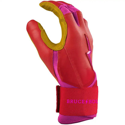 Harrison Bader Signature Series Long Cuff Batting Gloves - Pink