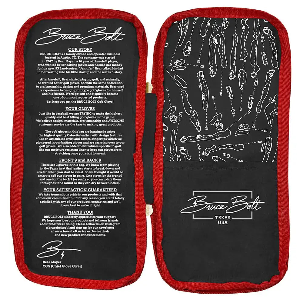 Bear Series Golf Gloves (On Left, 2-Pack) - Lubbock Black