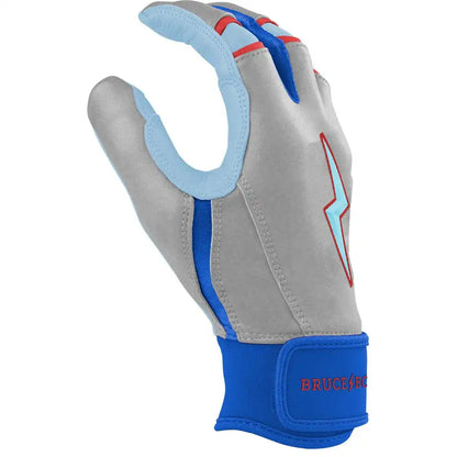 James Outman Signature Series Short Cuff Batting Gloves - Metallic Silver